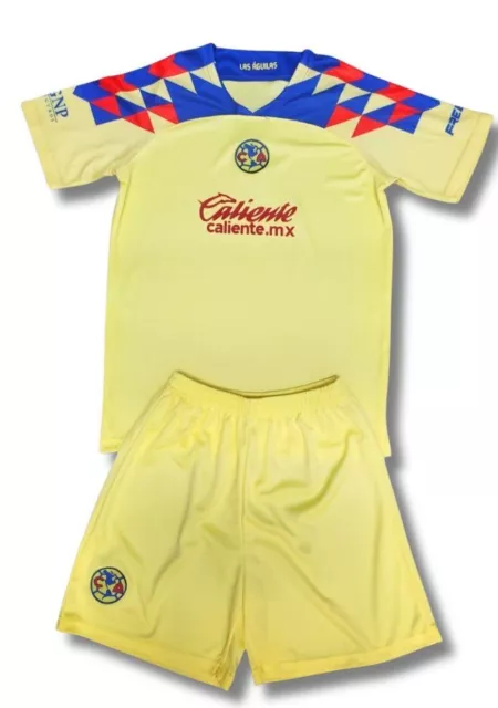 New!! Club America Kids Shirt and Shorts Kit Home Jersey Set(Customized)