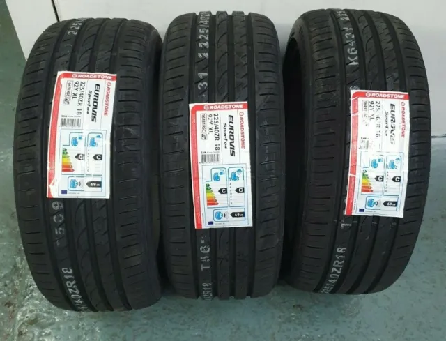 3 x 225/40 ZR18 (Nexen) Roadstone Eurovis Sport04 92Y XL 225 40 18 - THREE TYRES