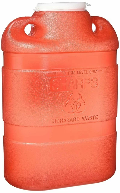 BECTON DICKINSON Guardian Multi-Use One Piece Sharps Collector Red Open Top 5Gal