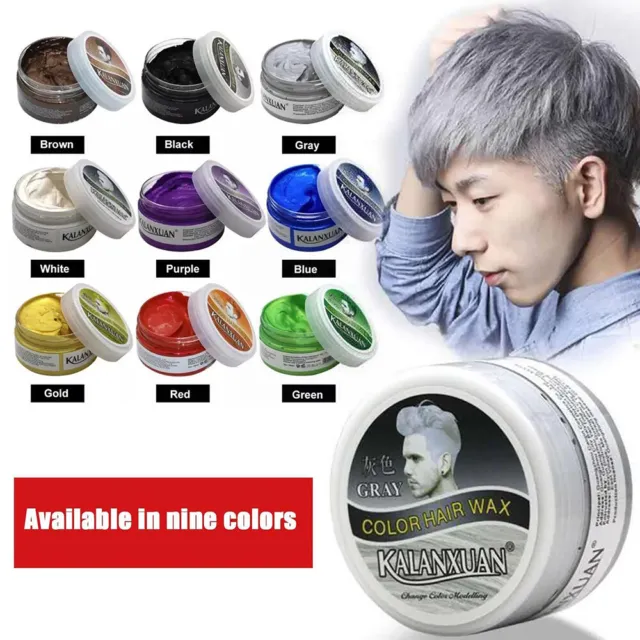 Lavable Temporal Tinte Cabello Crema Cera para Peinar Colorear Barro Cosplay