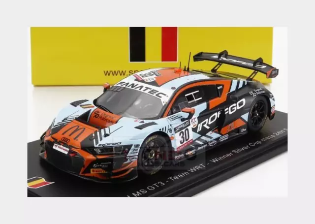 1:43 SPARK Audi R8 Lms Gt3 #30 Winner Silver Cup Class Spa 2022 Simmenauer SB507