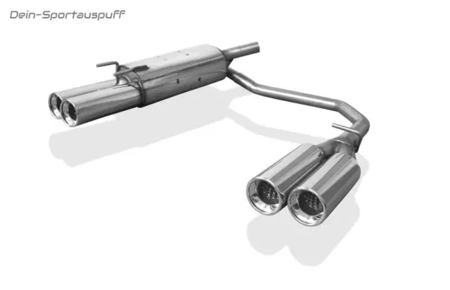 Fox Duplex Sportauspuff Opel Tigra A 2x90 rund mit Abs.