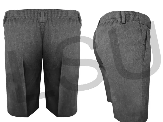 Boys Plus Fit Generous Waist School Shorts Adjustable Waist Sturdy Fit Shorts