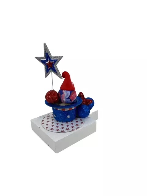 AGD Patriotic Decor - Miniature July 4th Clay Gnome Mini Cutting Board 2