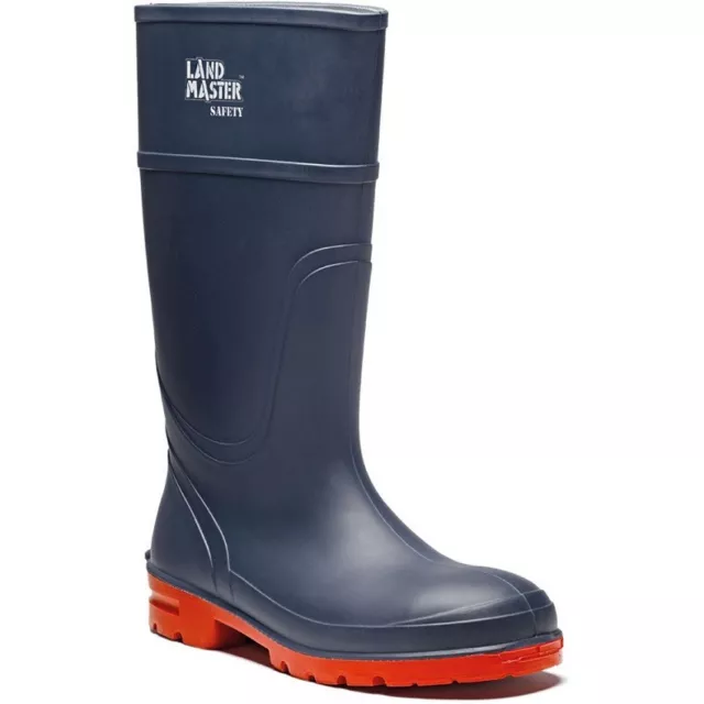 DICKIES LANDMASTER SAFETY WELLY BOOTS Steel Toe Cap Work Site Wellies In Blue