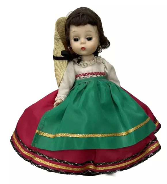 Vintage Madame Alexander ? Italian Doll Brunette W Stand