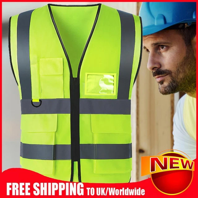 Gilet ad alta visibilità gilet riflettente di sicurezza traspirante per conducenti lavoratori