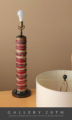 WOW! MID CENTURY MARBRO ROLLER TABLE LAMP! 1950s VTG ART HOLLYWOOD REGENCY DECOR 2