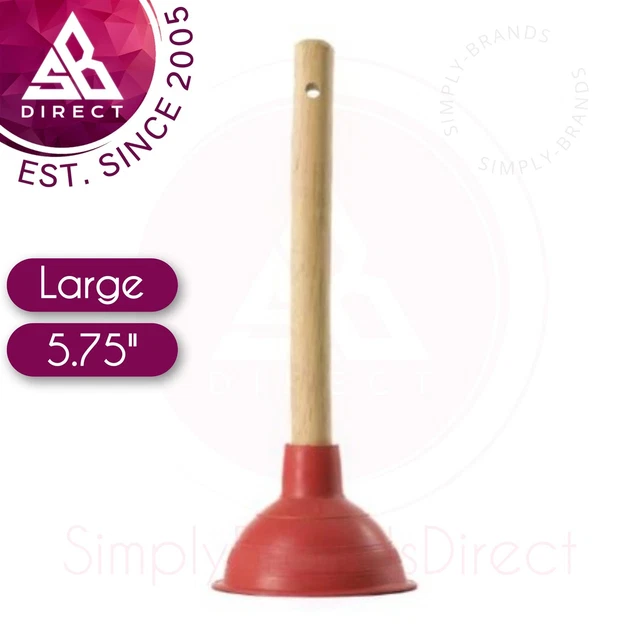 Buffalo Natural Rubber Plunger│for Sink, Basin, Bath & Drain│Large│Orange│5.75"