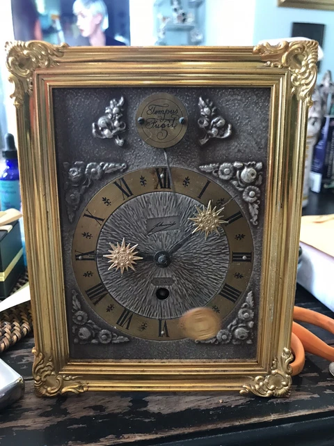 Rare 8 days Wall and table Schmid clock cow's tail pendulum 50's Rare 8 days Wall and table Schmid clock cow's tail pendulum 50's
