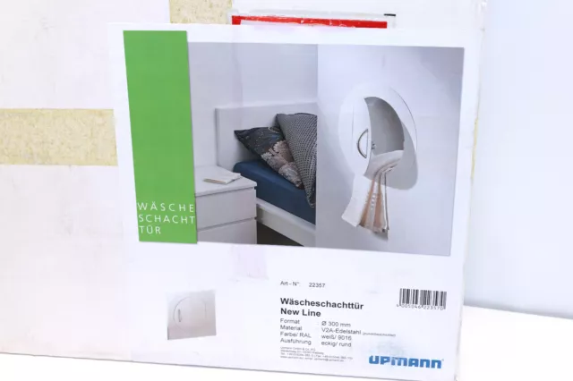 Porta pozzetto New Line acciaio inox bianco quadrato/rotondo sportello di revisione UPMANN 22357