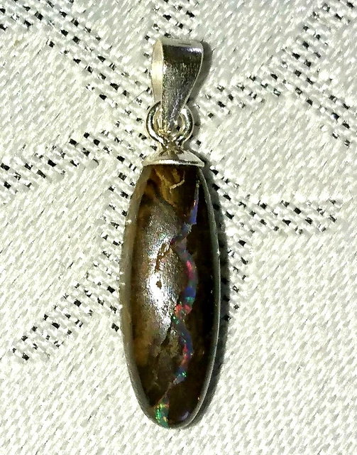 Pendentif En Opale Boulder D'Australie (Queensland) - Pierre Naturelle De 20,30 Carats - N°243