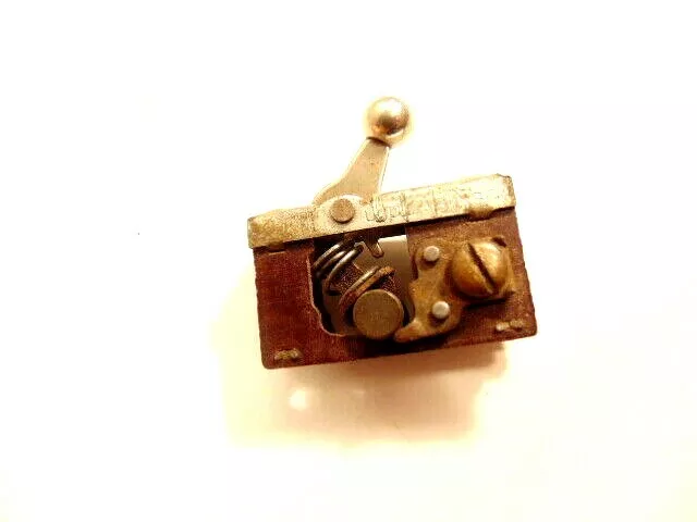 vintage unwired mechanical switch with all metal parts; name on side obscured