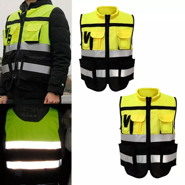 Lot De 2 Gilets Réfléchissants De Sécurité Avec Bandes Pour  Jaune