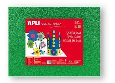 Apli kids 12762 Etui de 5 feuilles Mousse caoutchouc EVA 400x600 mm Vert clair 