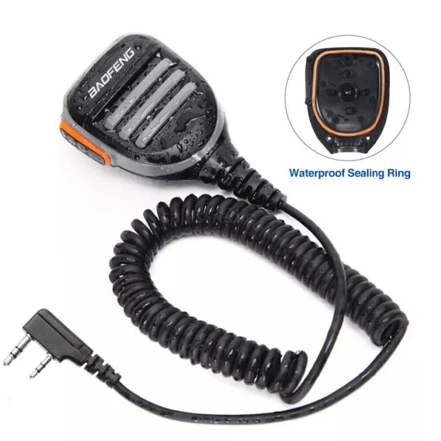 2Pin Waterproof Speaker Microphone For BaoFeng UV-5R BF-888S Radio Walkie Talkie