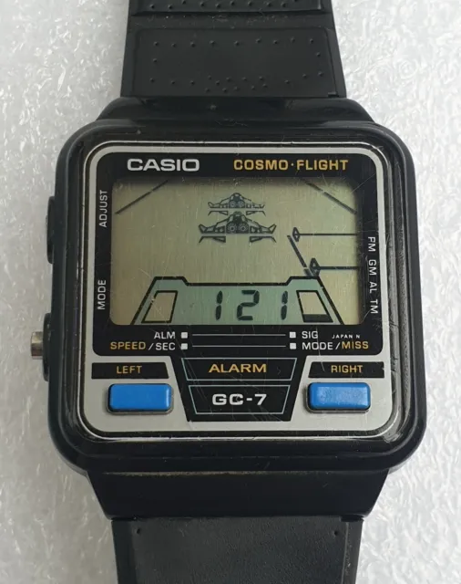Casio Game GC-7 (251) Cosmo Flight Digital Watch Japan Vintage Orologio Gioco
