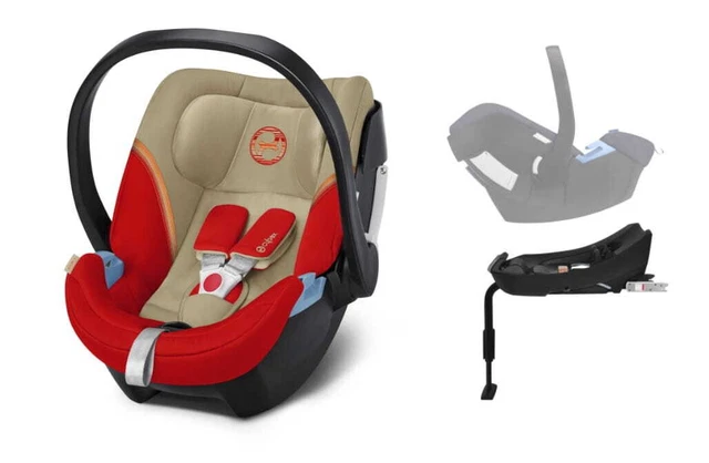 Newborn car seat 0-13 Kg Cybex Aton 5 Autumn Gold  + ISOFIX base 2-Fix CYBEX