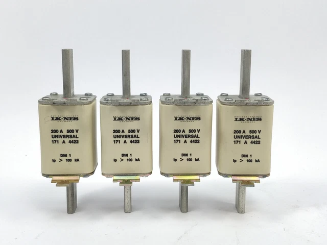 Lk / Bussmann 171A4422 Fusible 200A 500V Universel din 1 100kA 4Pcs 2