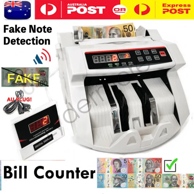 Bill Counter Money Cash Counter Machine Notes Counting Machine Automatic AU