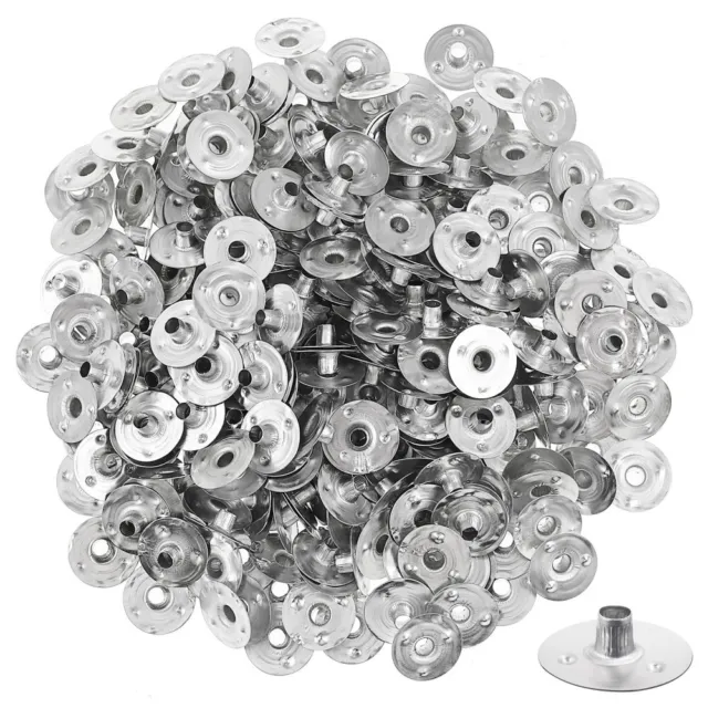 300 Pcs candle wick holders metal base Lightweight Iron Round Candle Wick Tabs