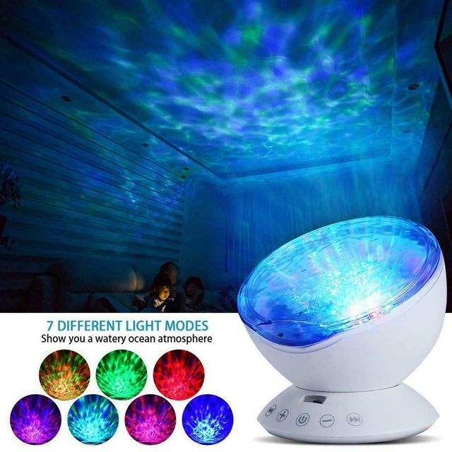 AUTISM SENSORY LED Calming Light Projector Relax Ocean Night Music