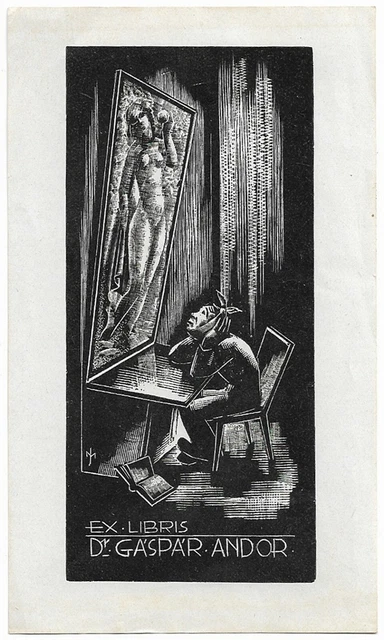 JOZSEF MENYHART: Exlibris für Dr. Andor Gaspar, Ablenkung von Zahlnschmerzen