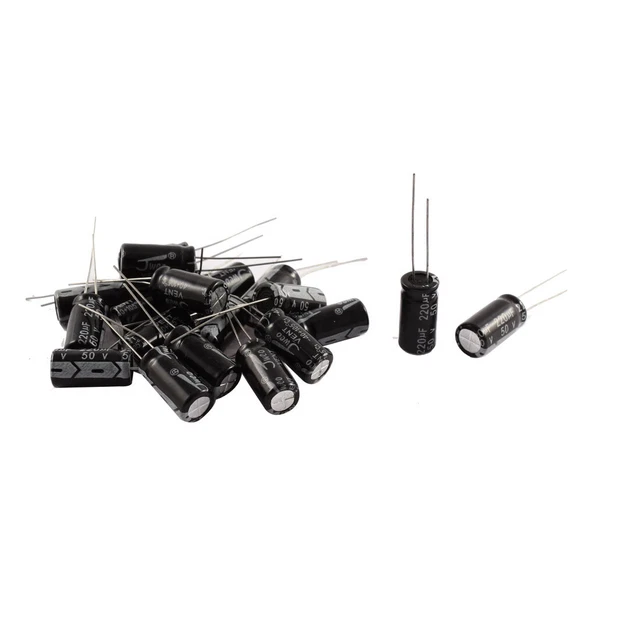 Condensateur Électrolytique 8mm X 20Pcs 50V 220UF 105C Radial Piste 12mm