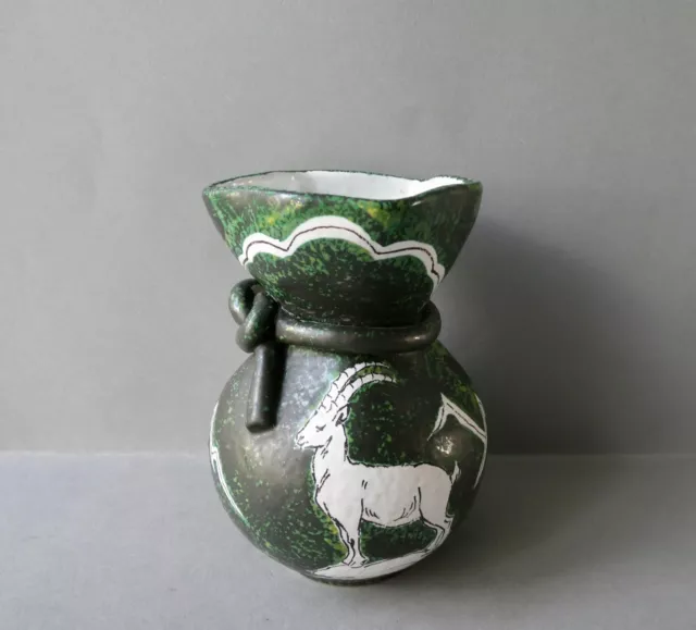 vase en céramique, décor montagne, signé Italy, an 60, Fratelli Fanciullacci ?