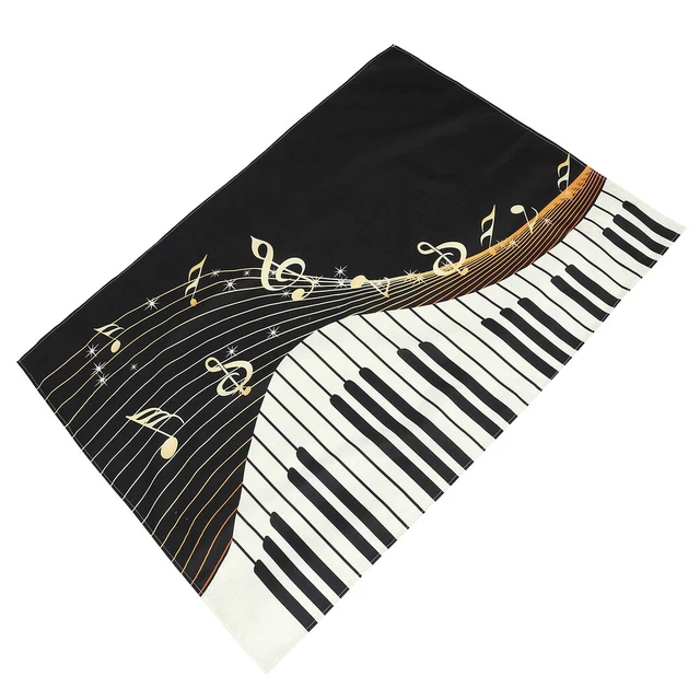 Mantel Lino Nota Musical Mesa Corredor Piano Teclado Mesa Cubierta Colorida