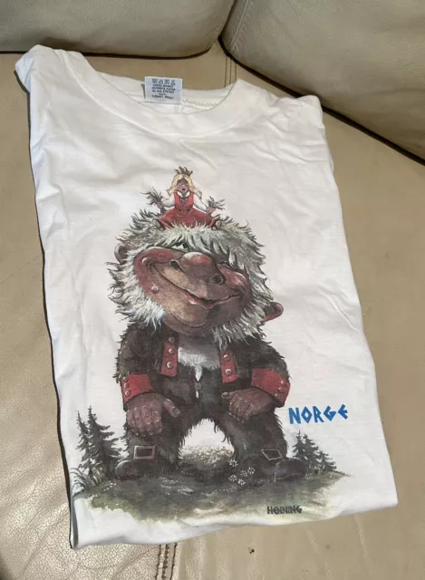 Henning Troll T-Shirt vintage made Norway norge norsk design Single Stitch Sz XL