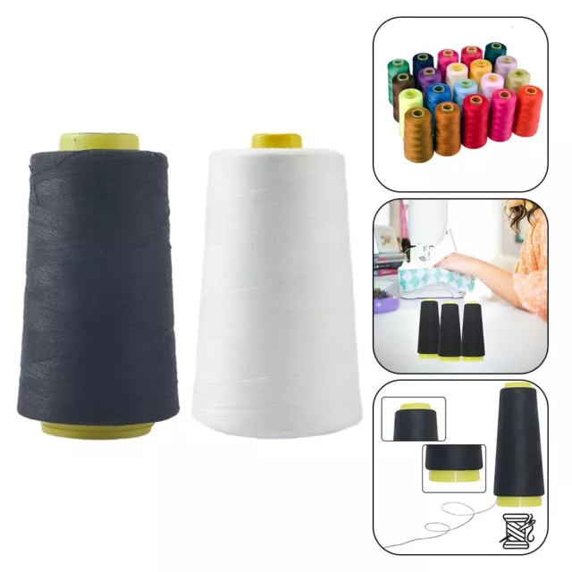 Práctico hilo de coser 1 pieza hilo de ropa hilo de poliéster negro para tejer