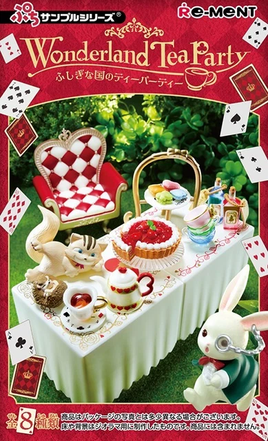 Re-ment Miniature Tableware alice in Wonderland Tea Party Rement 900yen Full set