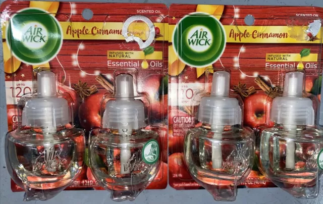 2 packs de plugins Air Wick Apple Medley huile essentielle assainisseur d'air recharge neuf Y11 3