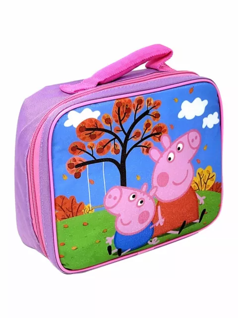 Peppa Pig Lunch Bag Purple Insulated Lunch Pale for Kids, Peppa Pig Lunch Box