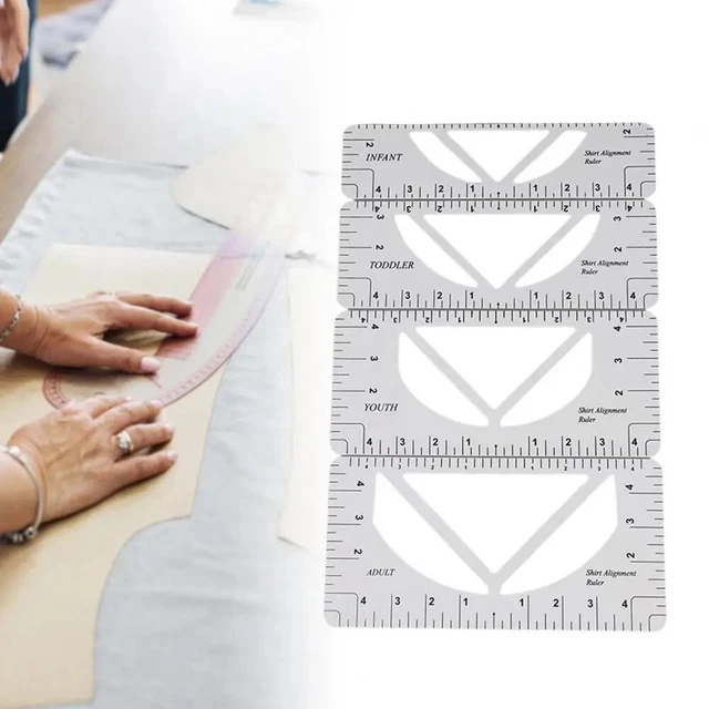 V -geformte Vier -Stück -Lineal -Set Leicht Mode-Design Umfassende Anleitung