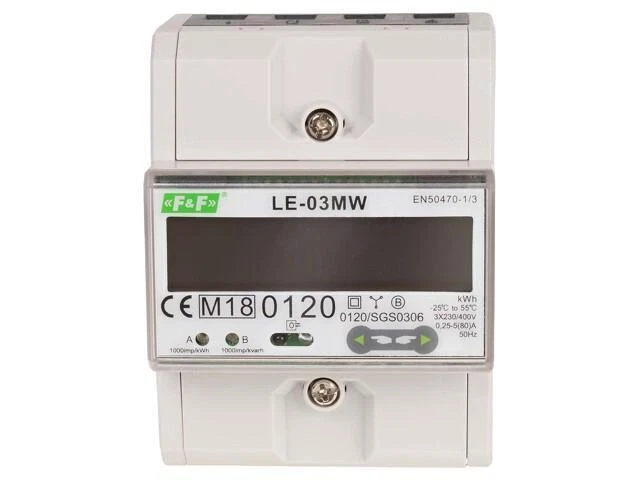 Lumel NMID30-2 3-Phasen Energiezähler – DIN-Schiene, MID-zertifiziert, Stromzähler Für Verteiler Lumel NMID30-2 3-Phasen Energiezähler – DIN-Schiene, MID-zertifiziert, Stromzähler Für Verteiler