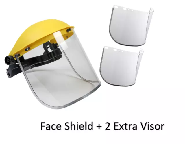 Clear Flip Up Full Face Shield Safety Screen Mask Eye Protector Construction