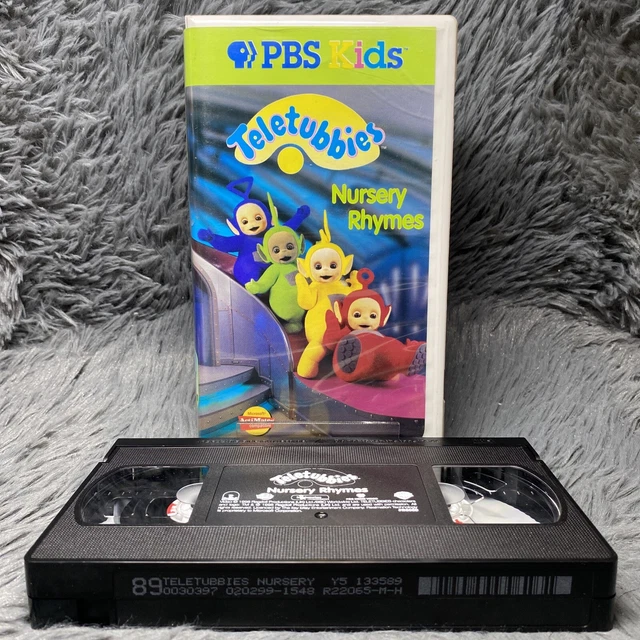 teletubbies-nursery-rhymes-vhs-tape-1999-pbs-kids-white-clam-shell