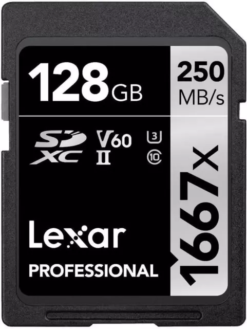 Prograde Digital SD UHS-II 128GB Card V60 –Up to 130Mb/S Write Speed and 250 Mb