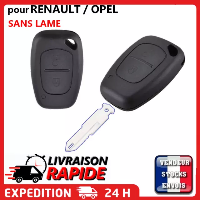 Coque Clé Plip Boiter Compatible Renault Trafic Kangoo Opel Master Vivaro