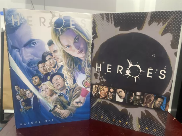 Heroes: Vol 1 & 2 GRAPHIC NOVEL TPB HARDCOVER LOT DC Comics NBC TV Show