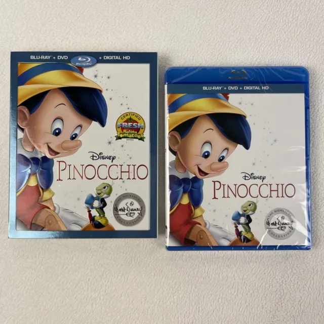 Walt Disney's Pinocchio Blu-ray DVD Digital with Slipcover