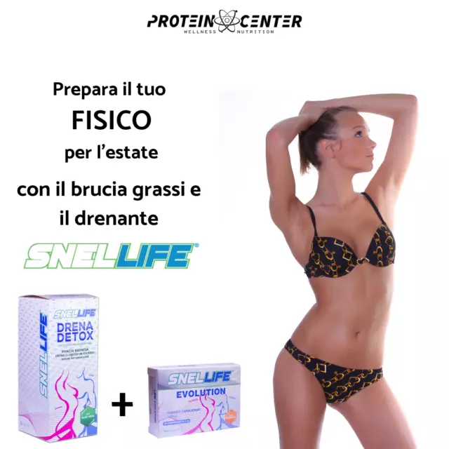 SnelLife Brucia grassi Evolution 30cmp + drenante Drena detox 300ml PREZZO PROMO