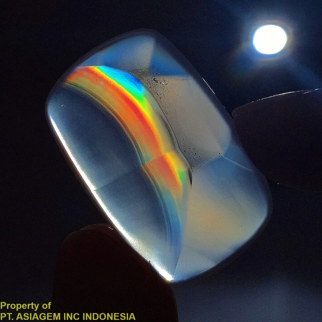 17ct 'A' Grade Rainbow IRIS AGATE ~Multi-Color Fire~ 1-of-a-kind ~100% Natural