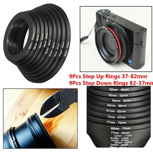 Bague De Réduction Filtre Objectif 67mm à 52mm - Aluminium Noir, Pour Partager Filtres/accessoires