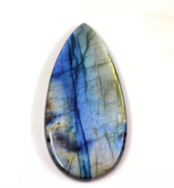 Natural Lovely Blue Fire Labradorite Pear Gemstone For Jewelry Making 133.45 Cts