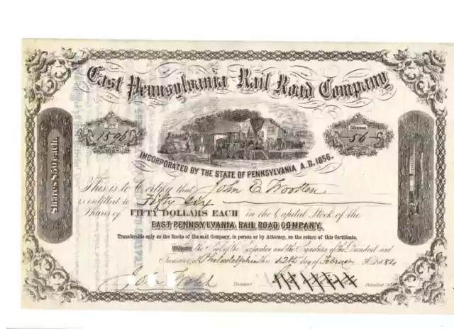 East Pennsylvania Railroad Company  1884