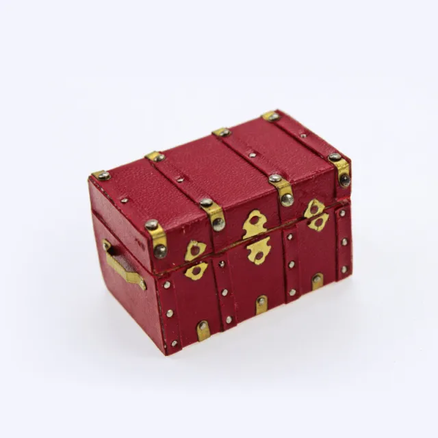1pc Vintage Luggage 1/6 Dollhouse Miniature Suitcase Box Decoration Accessories