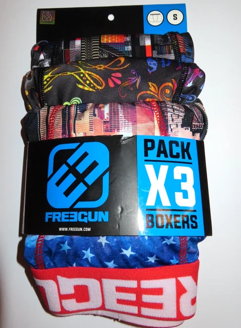Pack De 4 Boxers Freegun Homme - Taille XL En Microfibre - Neuf Avec étiquettes